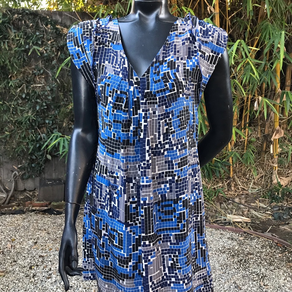 Digital Floral Print Dress